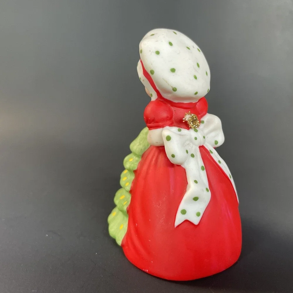 Vintage Enesco Mrs Claus‎ Ceramic Bell Cat Christmas Tree Star Holiday 3